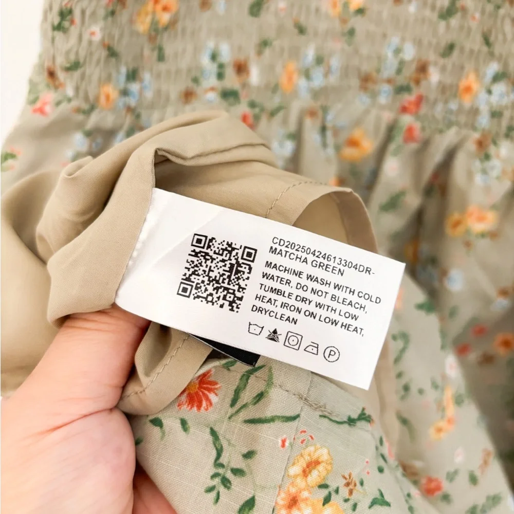 Floral Mini Dress in Matcha Green Size 1XL - Picture 8 of 11